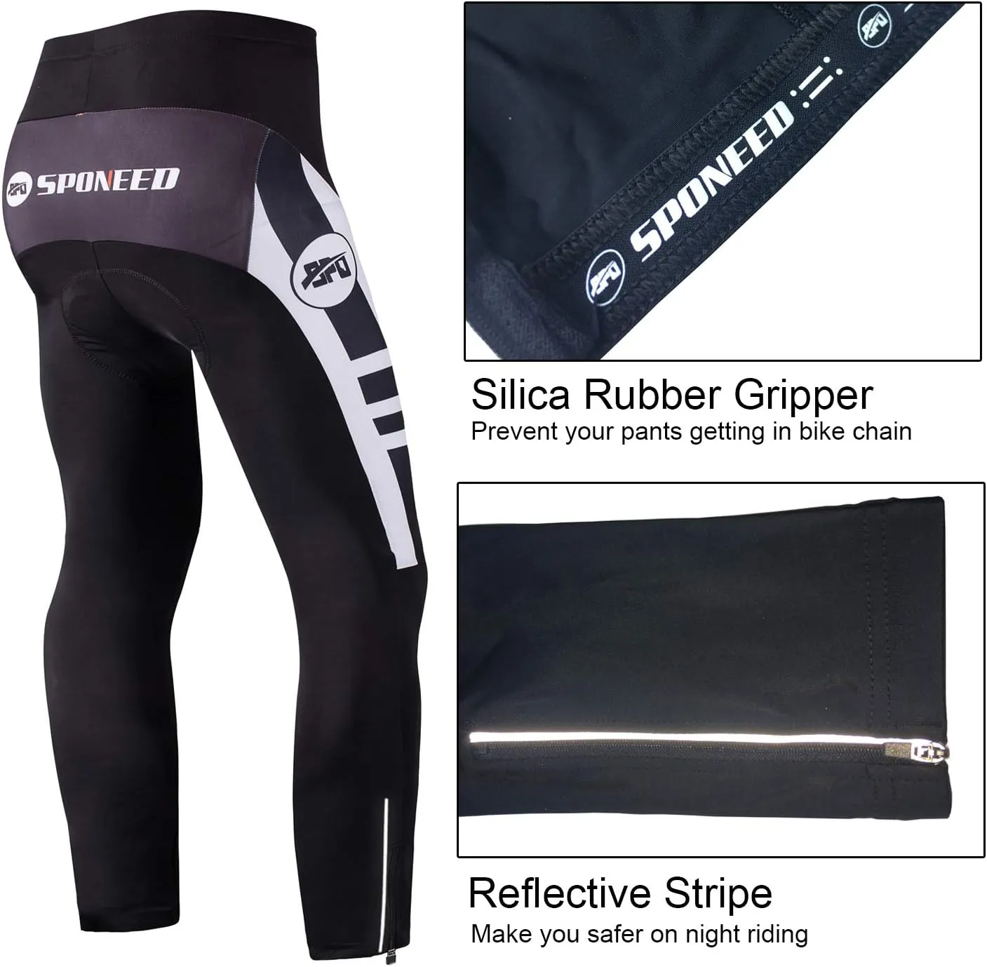 sponeed Cycling Clothes for Men Long Sleeve Mountain Bike Road Bicycle Shirt Jerseys Padded Pants Biking Outfits