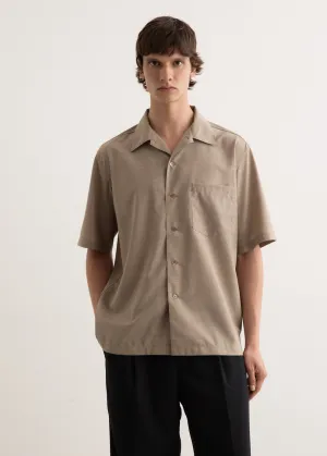 Super Fine Tropical Wool Open Collar Shirt