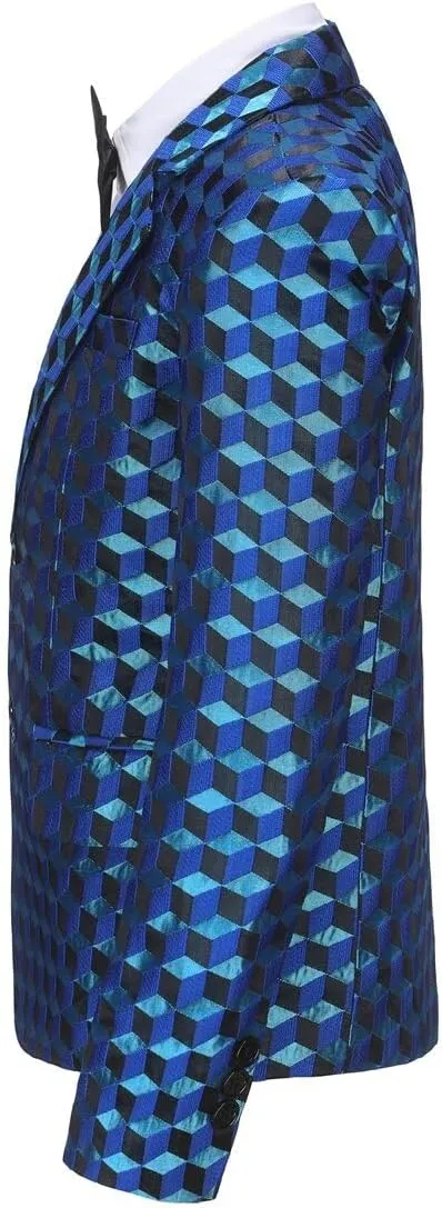 SWOTGdoby Boys Suits 2 Piece Check Plaid Suit Set Formal Dress Blazer Pants Slim Fit Tuxedo Suits for Boy
