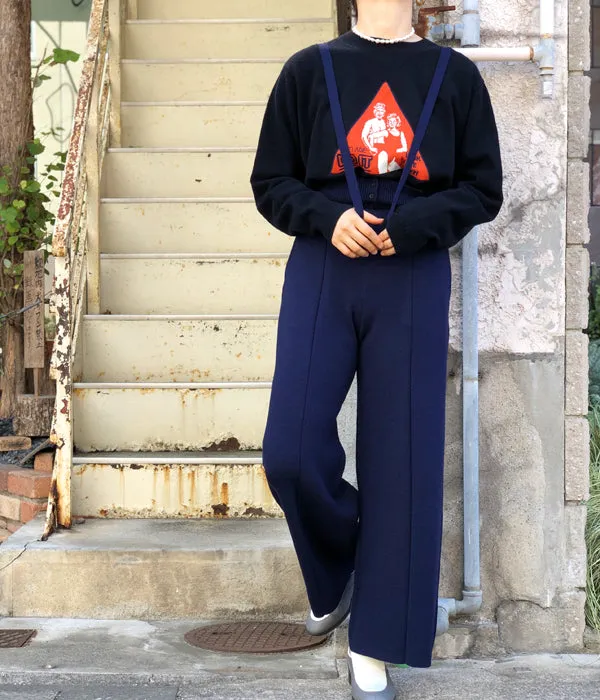 TAN/FINE WOOL OVERALLS(NAVY)