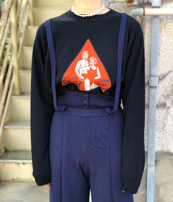 TAN/FINE WOOL OVERALLS(NAVY)