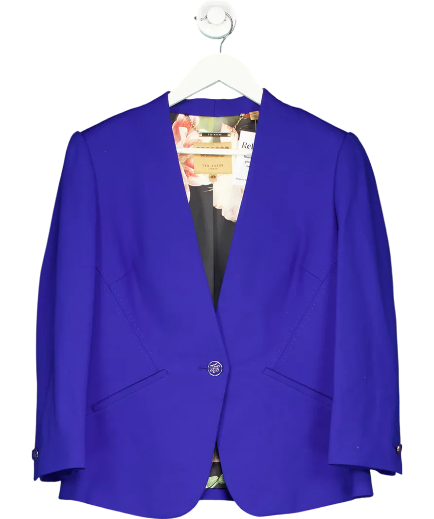 Ted Baker Blue Single Breasted Blazer UK 14