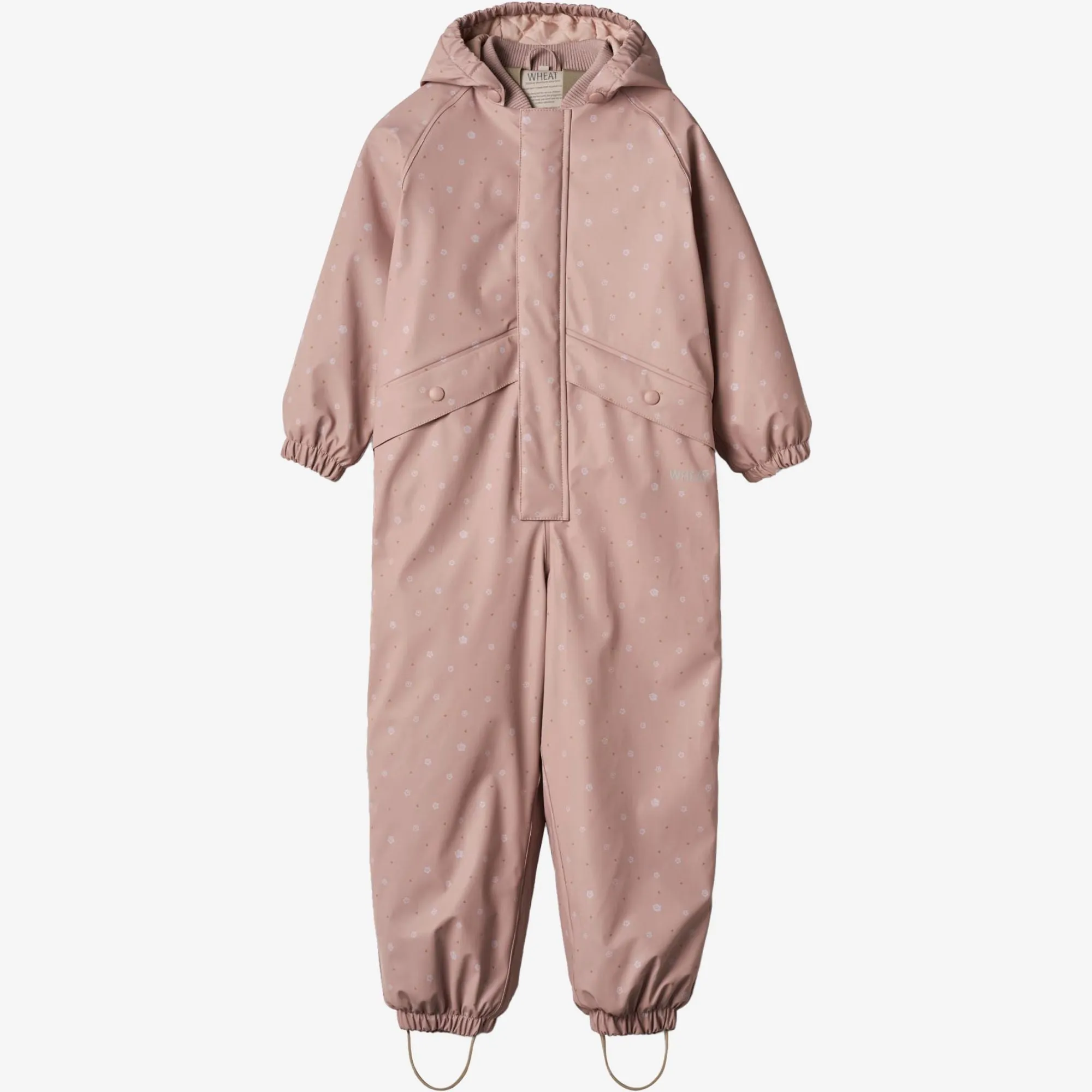 Thermo Rainsuit Aiko - powder rose flowers