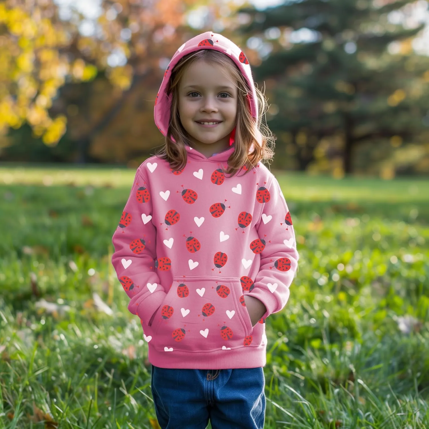 Tkria Girls Hoodies Kids Dinosaur Sweatshirt Lightweight Long Sleeve Pullover Top Toddler Hooded Shirt Winter Outwear 1-7T