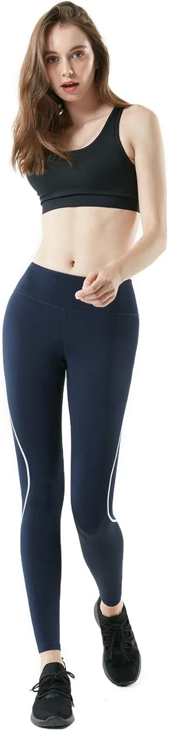 TSLA Women's Thermal Running Tights, High Waist Warm Fleece Lined Leggings, Winter Workout Yoga Pants with Pockets