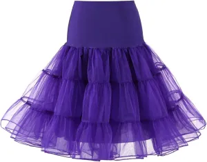 Tutu Skirts for Women Tulle Midi Knee Length Skirt Dress Adult Puffy Tutu Skirt Layered Ballet Tulle Pettiskirts