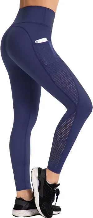 UURUN High Waisted Leggings for Women,Yoga Pants with Pockets, Tummy Control, Squat Proof, for Workout, Running