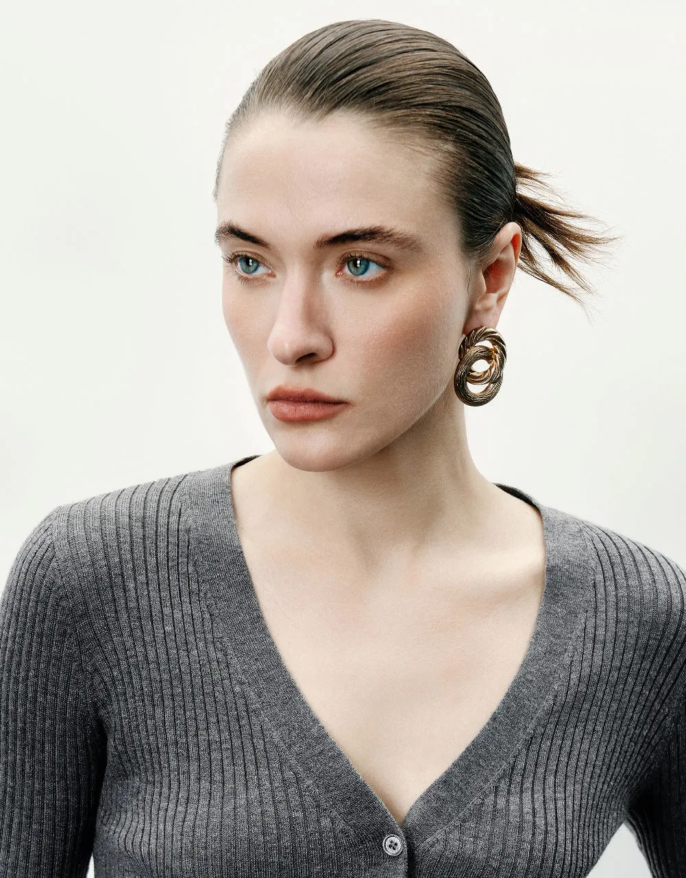 V-Neck Knitted Cardigan