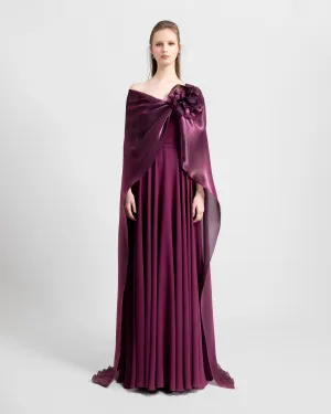 Wide Cut Neckline Dress