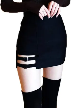 Womens Asymmetrical Skirt High Waist Gothic Dance Short Mini Bodycon Skirts