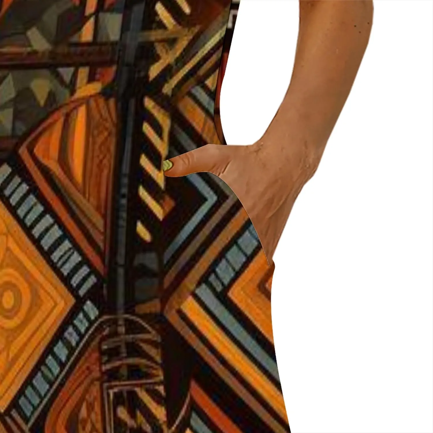 Women's Dress Summer Maxi Dress Casual African Style Graphic Print Sleeveless Tank Dress Loose Flowy Beach Sundress