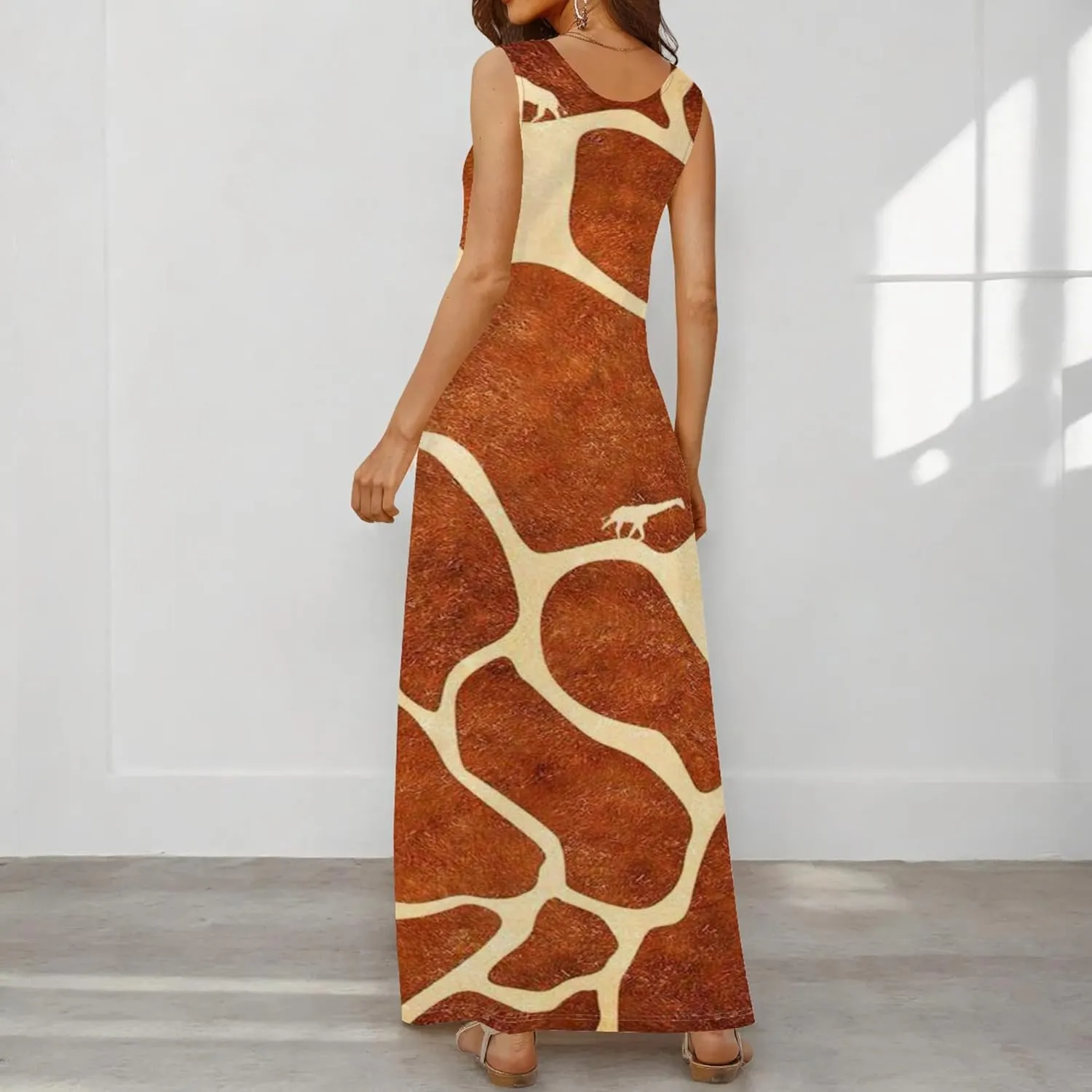 Women's Dress Summer Maxi Dress Casual African Style Graphic Print Sleeveless Tank Dress Loose Flowy Beach Sundress
