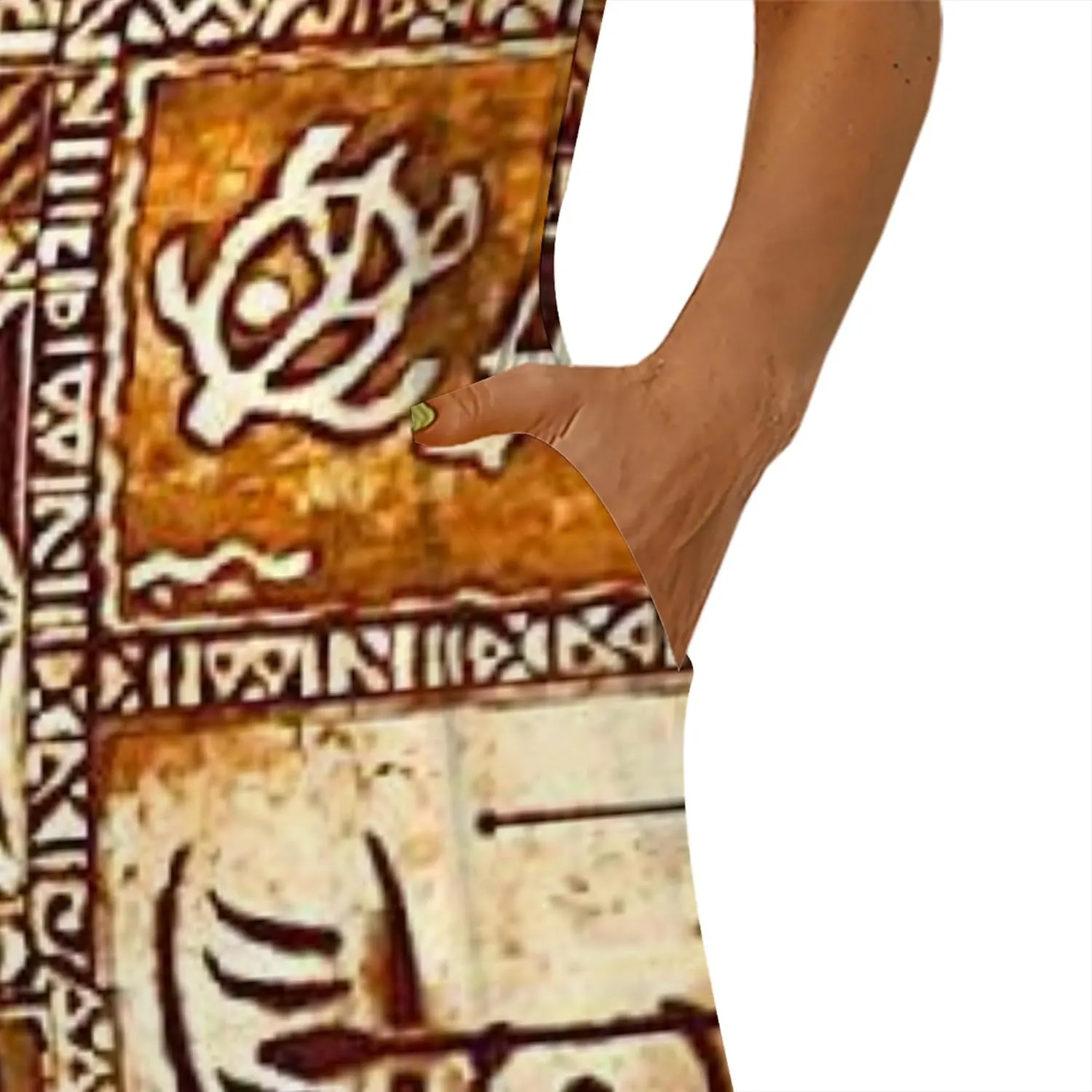 Women's Dress Summer Maxi Dress Casual African Style Graphic Print Sleeveless Tank Dress Loose Flowy Beach Sundress