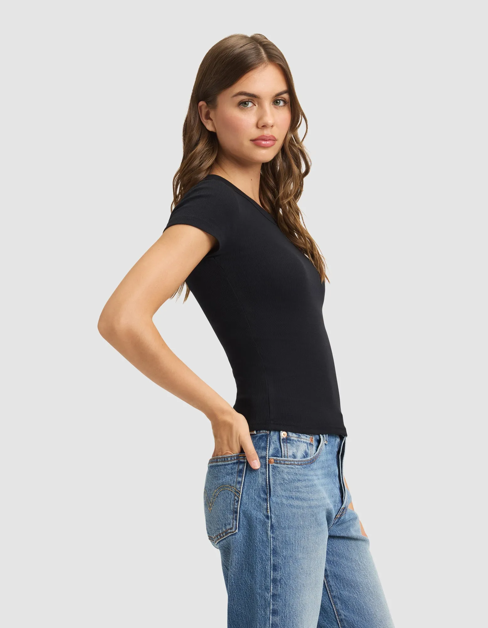 Women's Fine Ribbed Tee