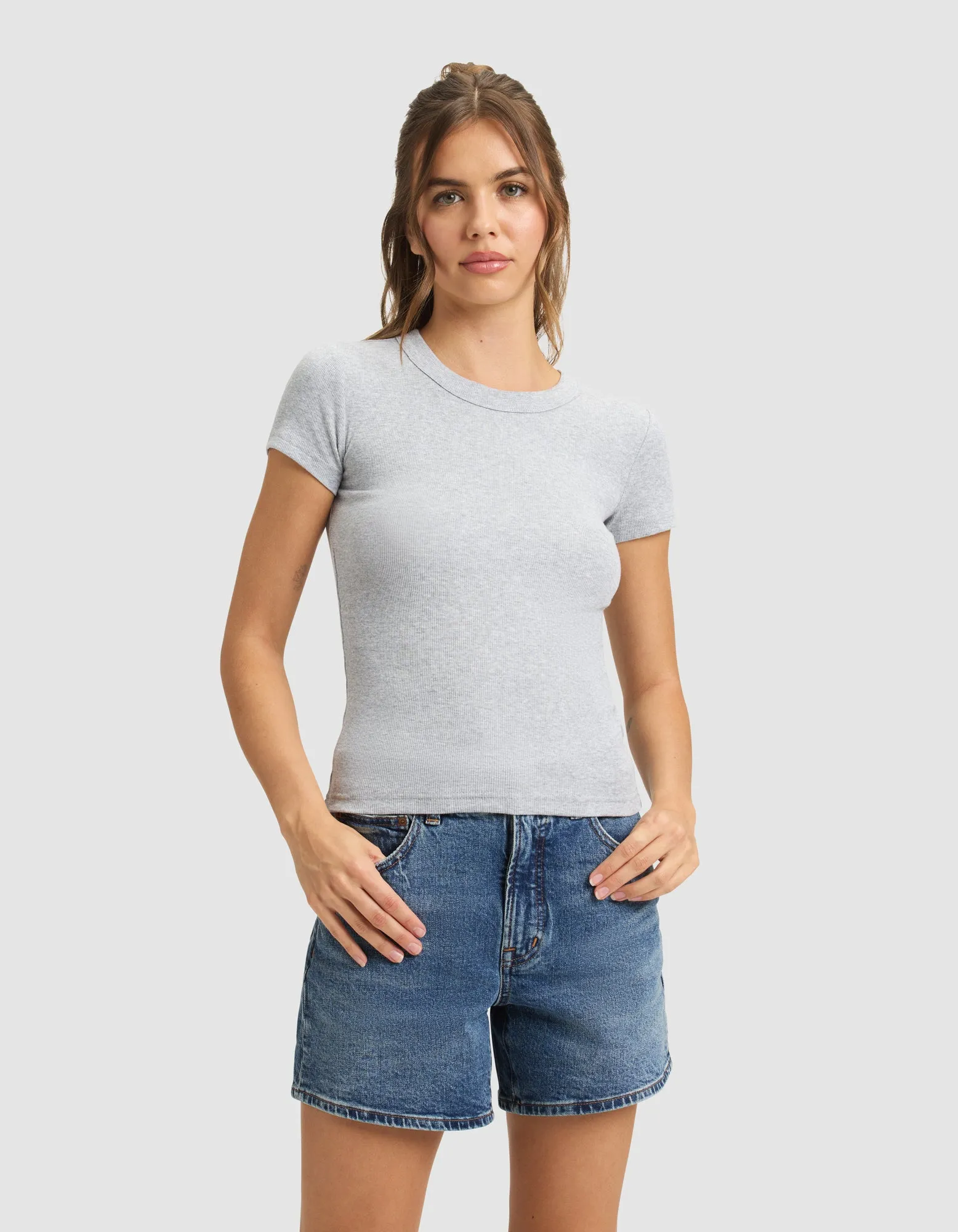 Women's Fine Ribbed Tee