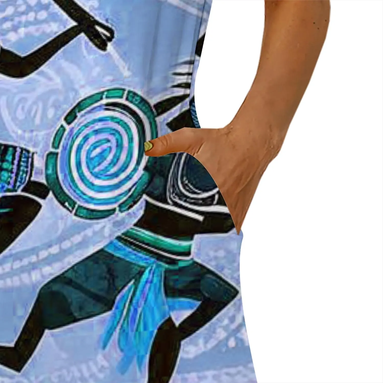 Women's Maxi Dresses Summer Spaghetti Strap Dress with Pockets Loose Flowing Maxi Skirt for Curvy Women