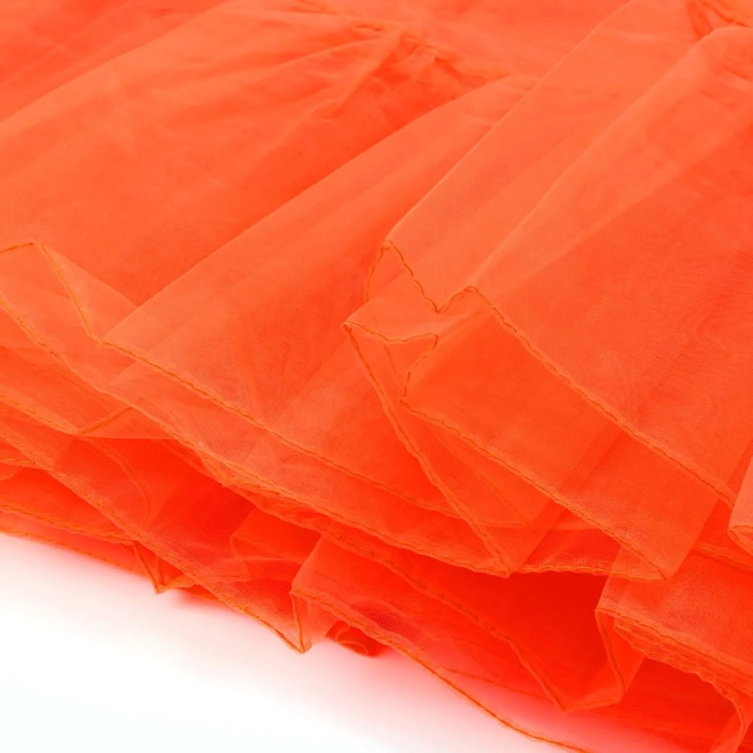 Women's Petticoat Skirt Underskirts for Cosplay Pleated Tulle Petticoat Tutu Tulle Midi Knee Length Skirt Dress