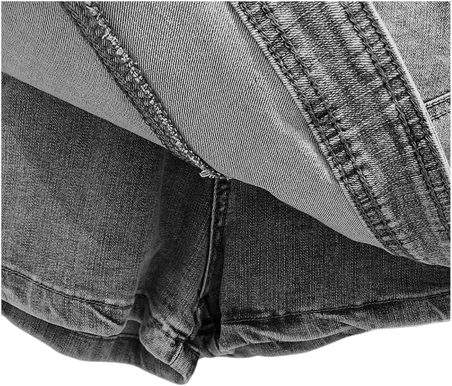 Women's Sexy Mini Denim Skirts Short Jean Skirt Irregular with Pockets Bodycon Denim Skirt Summer Vintage Streetwear