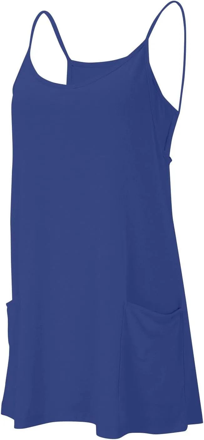Womens Tennis Dress Workout Mini Dress with Shorts Sleeveless Spaghetti Straps Golf Athletic Dresses Summer