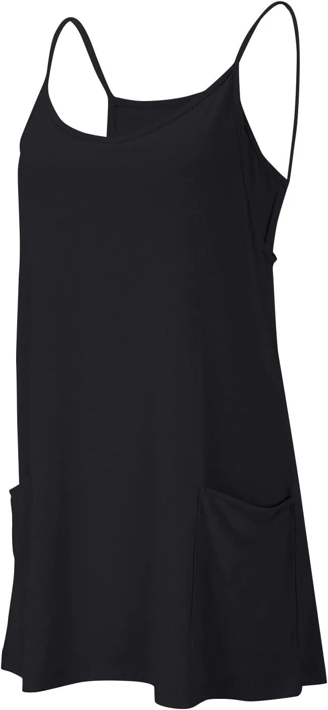 Womens Tennis Dress Workout Mini Dress with Shorts Sleeveless Spaghetti Straps Golf Athletic Dresses Summer