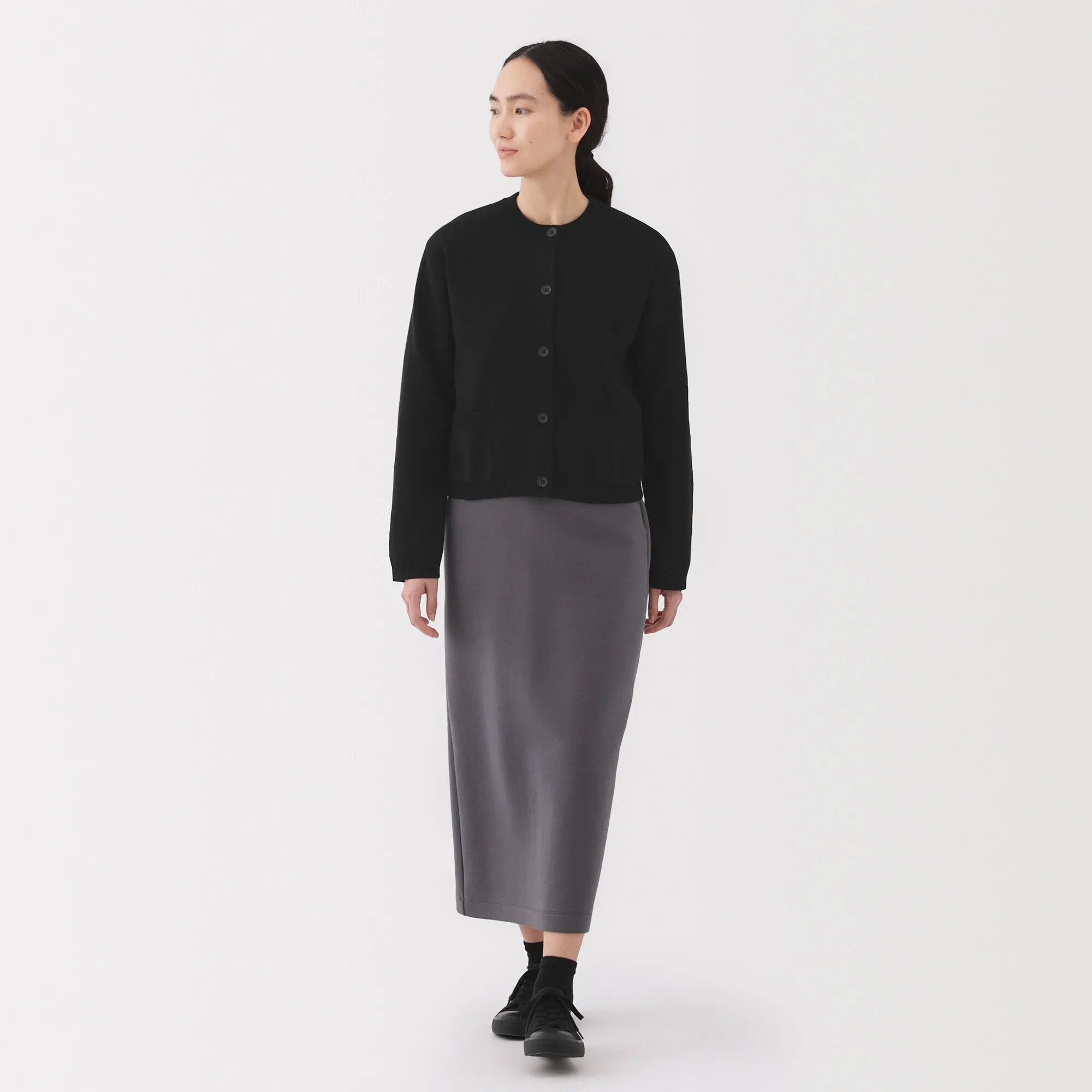 Women's Washable Crew Neck Cardigan