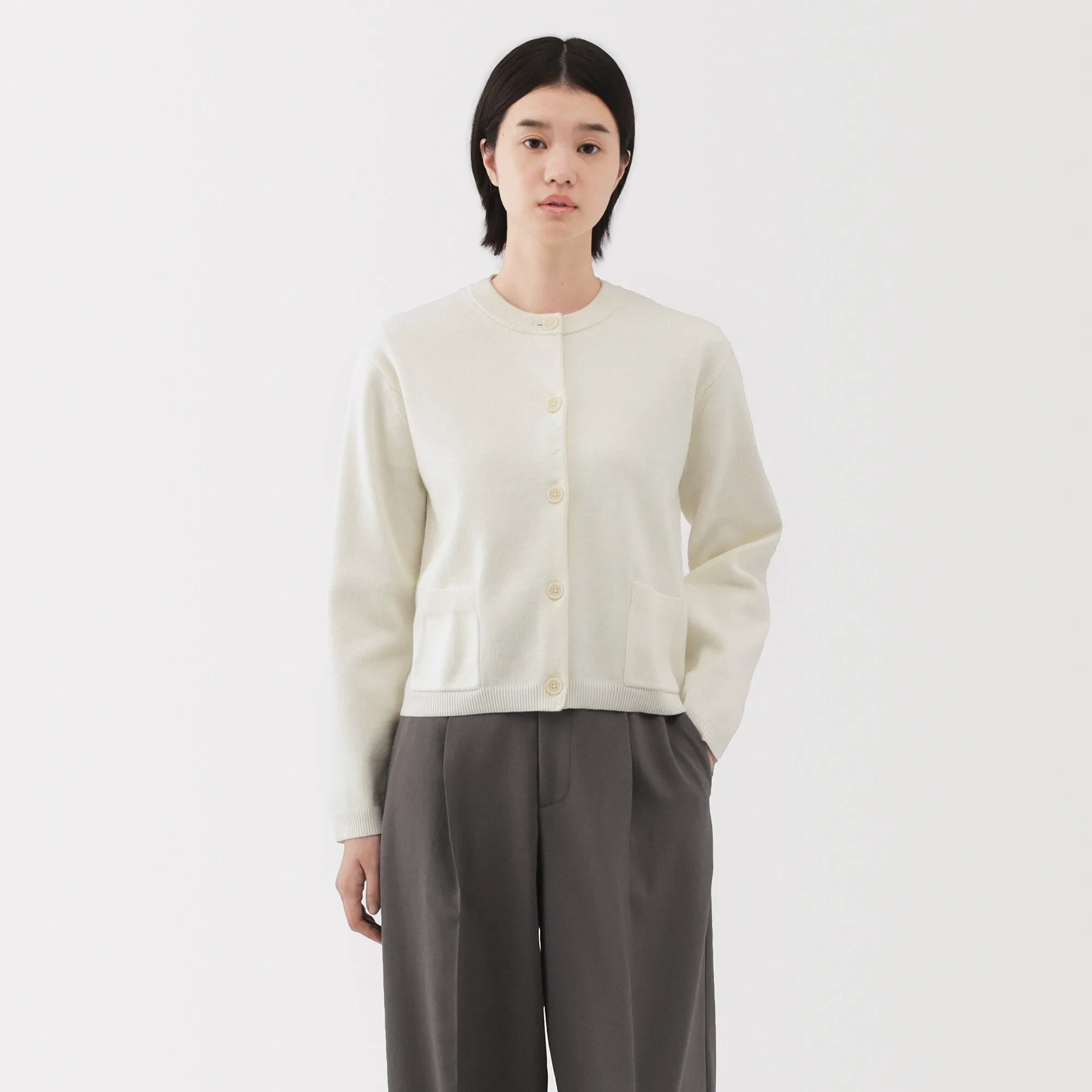 Women's Washable Crew Neck Cardigan