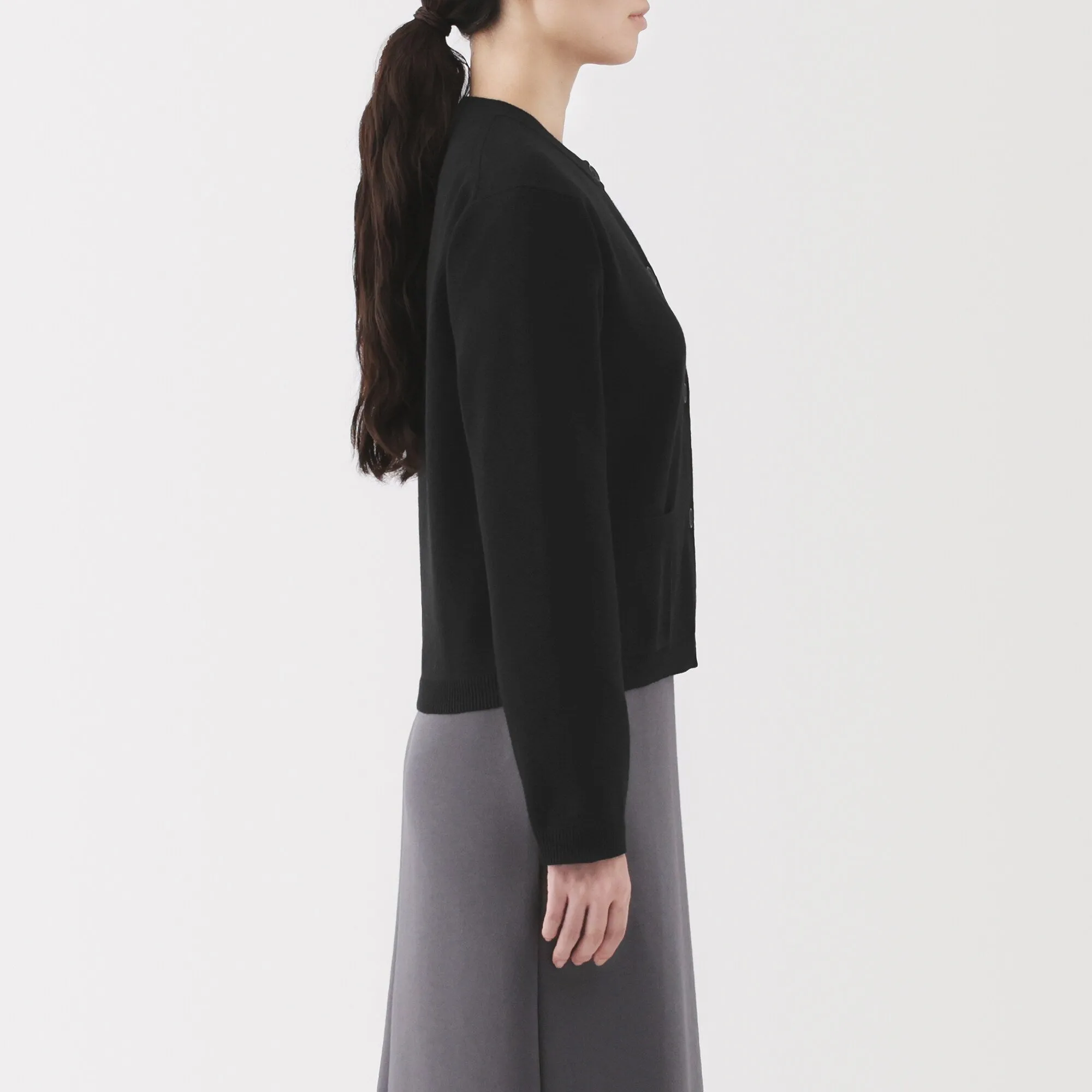Women's Washable Crew Neck Cardigan