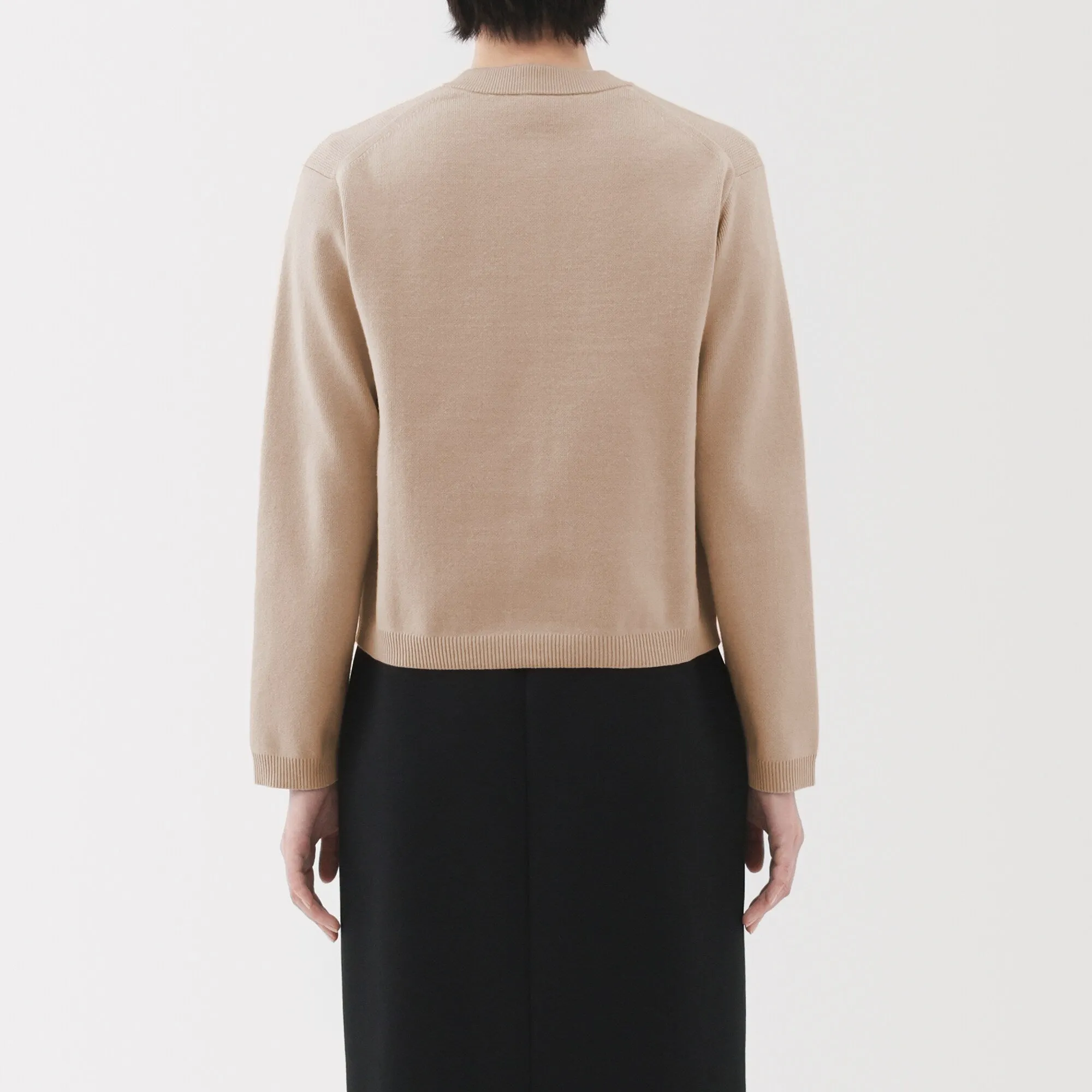 Women's Washable Crew Neck Cardigan