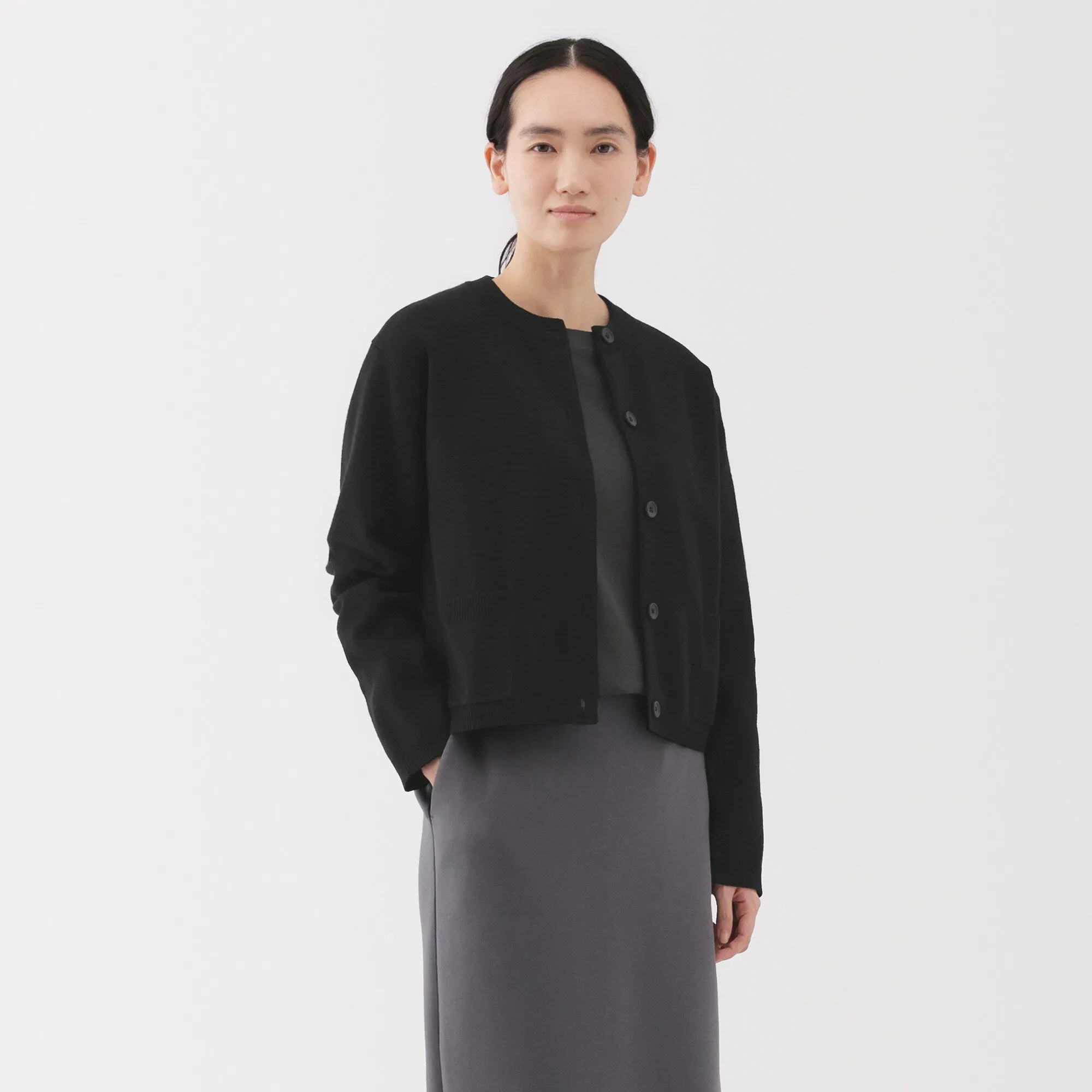 Women's Washable Crew Neck Cardigan