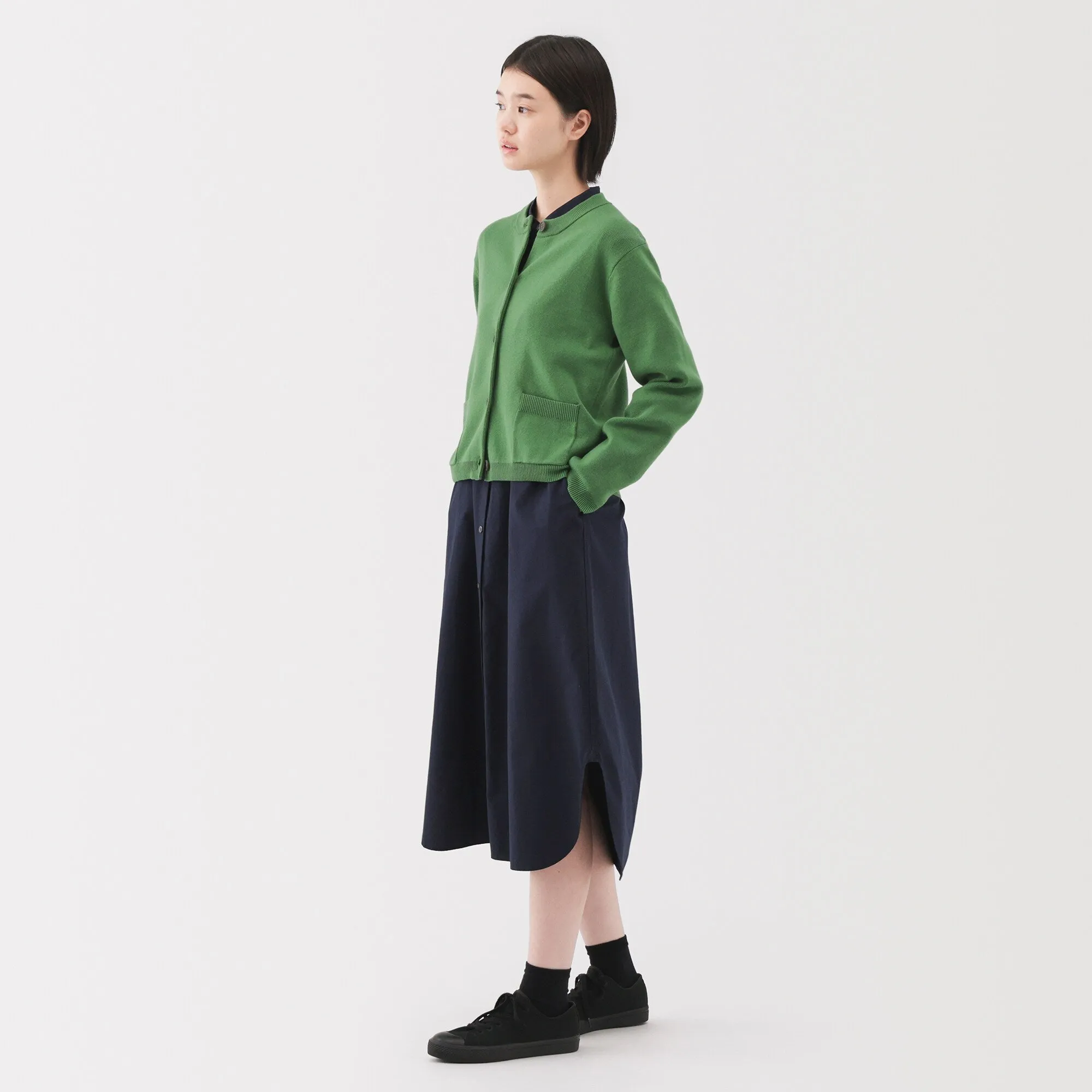 Women's Washable Crew Neck Cardigan