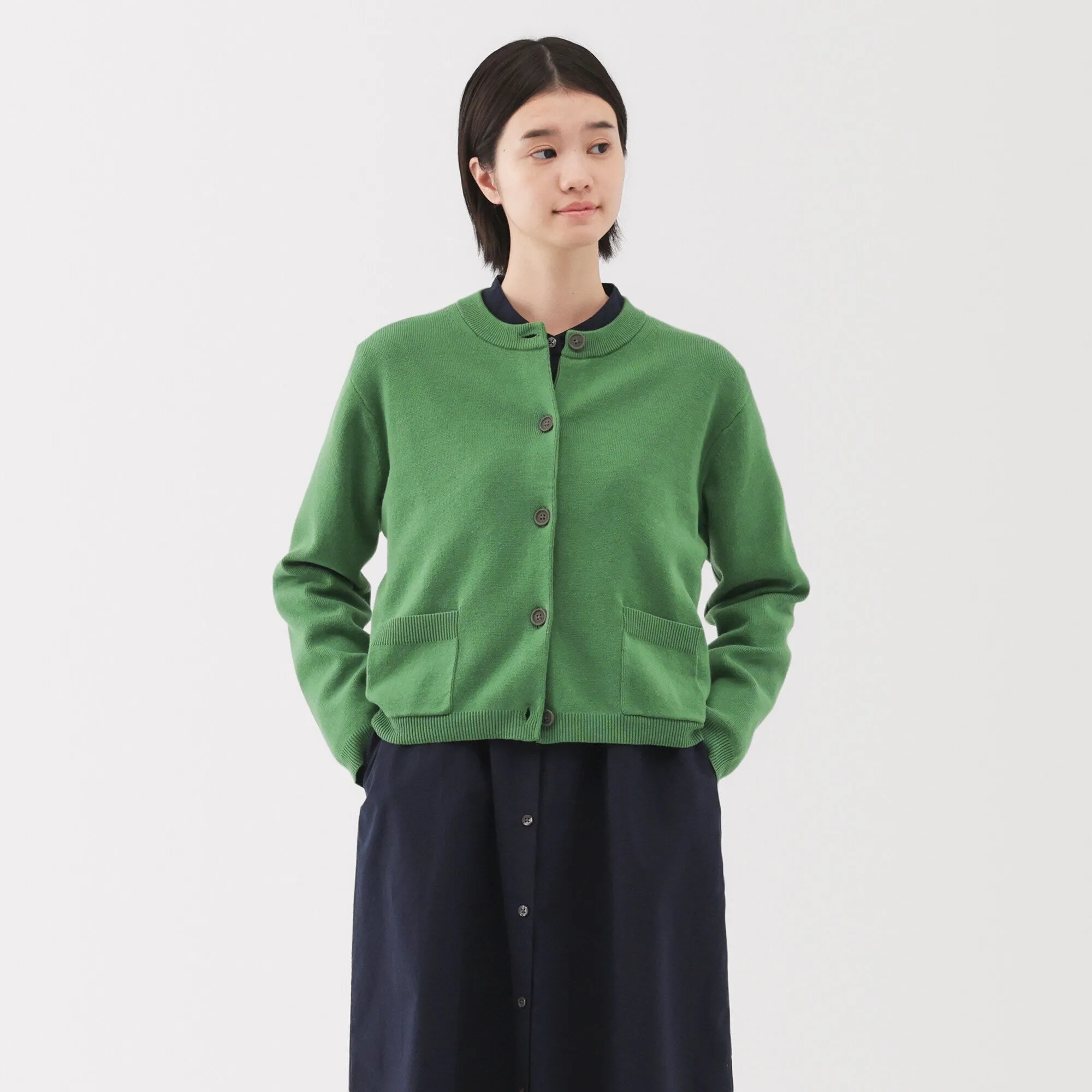 Women's Washable Crew Neck Cardigan