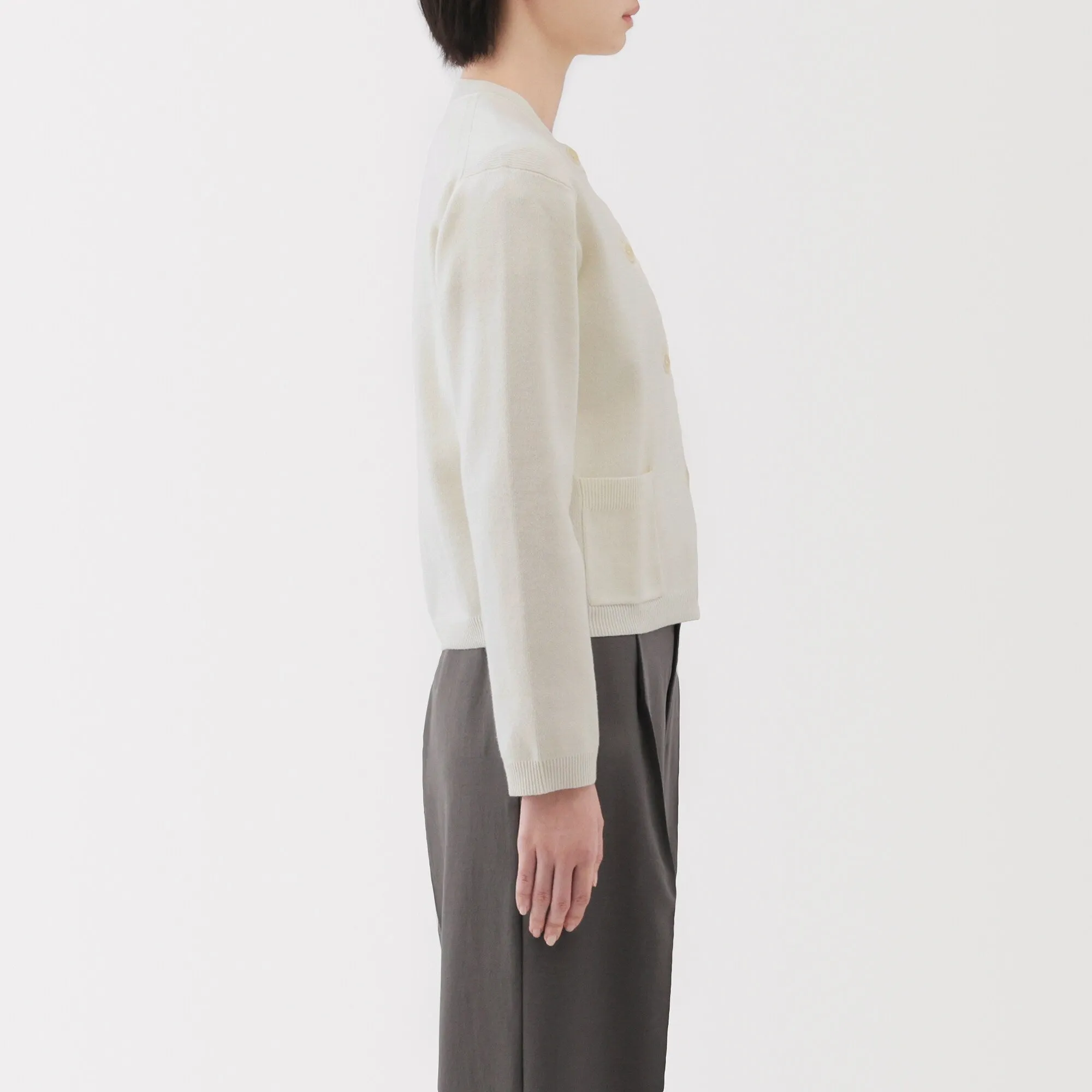 Women's Washable Crew Neck Cardigan