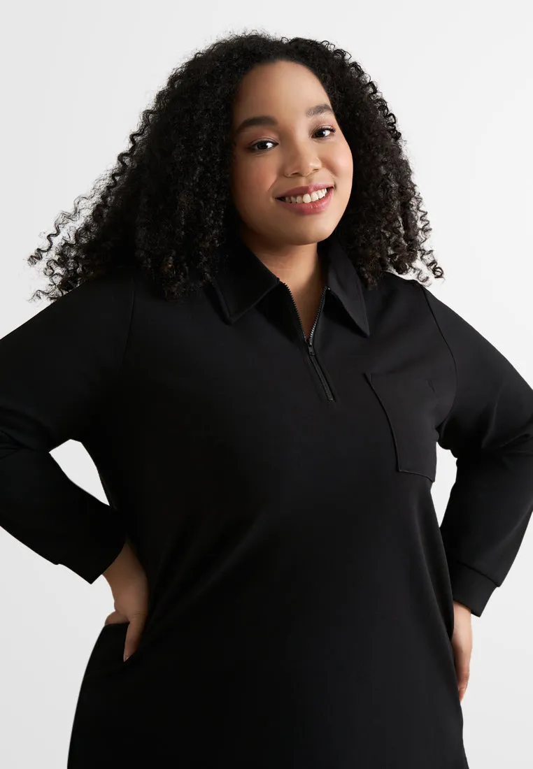 Zoey Zip Collar Relax Top